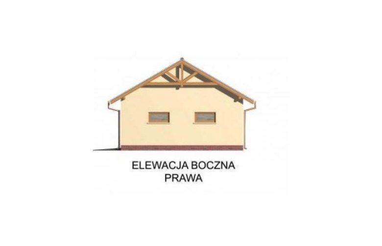 Projekt garażu G30 garaż dwustanowiskowy - elewacja 4