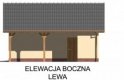 Projekt garażu G31 garaż jednostanowiskowy z wiatą samochodową - elewacja 2