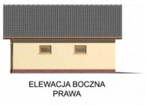 Elewacja projektu G31 garaż jednostanowiskowy z wiatą samochodową - 4