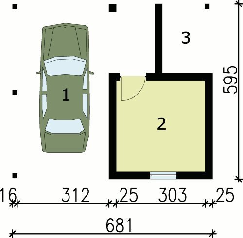 PRZYZIEMIE G29 wiata garażowa