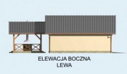 Elewacja projektu G25 garaż dwustanowiskowy z wiatą - 3