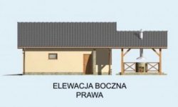 Elewacja projektu G25 garaż dwustanowiskowy z wiatą - 4