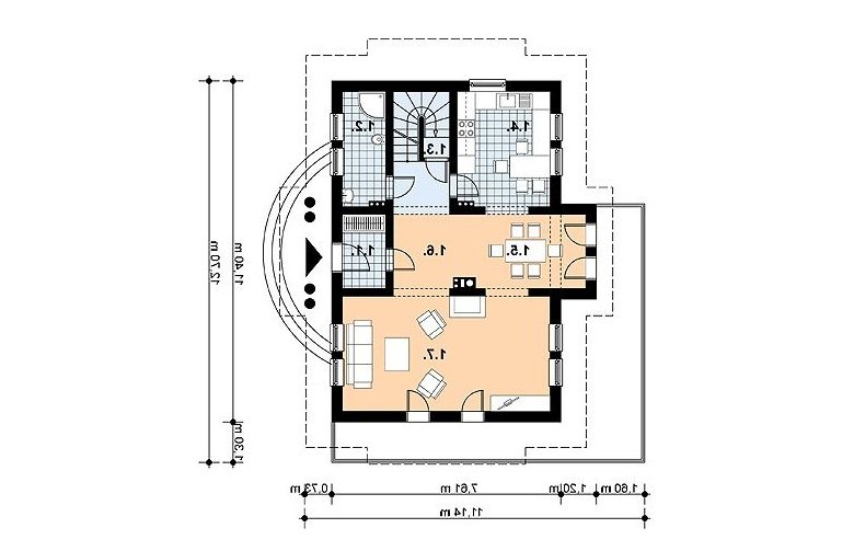 Projekt domu jednorodzinnego L-71 - 