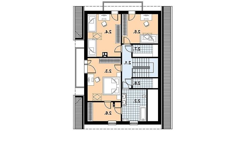 Projekt domu jednorodzinnego L-72 - 