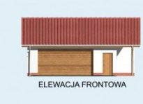 Elewacja projektu G22 garaż dwustanowiskowy z pomieszczeniem gospodarczym - 1