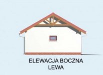 Elewacja projektu G22 garaż dwustanowiskowy z pomieszczeniem gospodarczym - 2