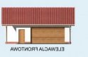 Projekt garażu G22 garaż dwustanowiskowy z pomieszczeniem gospodarczym - elewacja 1