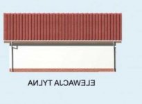 Elewacja projektu G22 garaż dwustanowiskowy z pomieszczeniem gospodarczym - 3 - wersja lustrzana