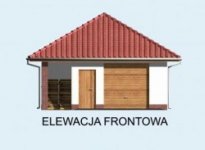 Elewacja projektu G23 garaż jednostanowiskowy z pomieszczeniem gospodarczym - 1