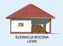 Elewacja projektu G23 garaż jednostanowiskowy z pomieszczeniem gospodarczym - 2