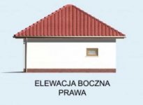 Elewacja projektu G23 garaż jednostanowiskowy z pomieszczeniem gospodarczym - 4