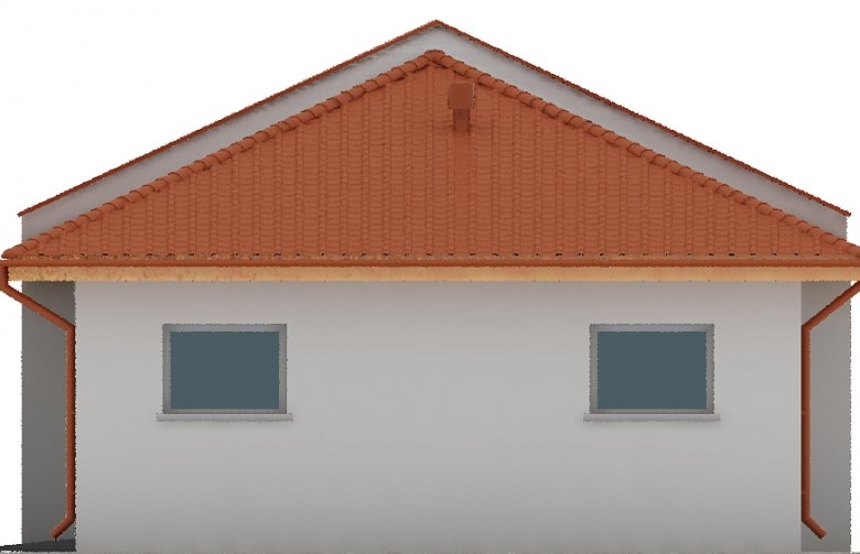 Projekt domu energooszczędnego G62 - Budynek garażowy - elewacja 3