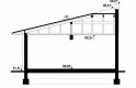 Projekt domu energooszczędnego G62 - Budynek garażowy - przekrój 1