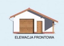 Elewacja projektu G21 garaż jednostanowiskowy z pomieszczeniem gospodarczym - 1