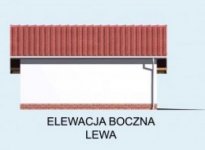 Elewacja projektu G21 garaż jednostanowiskowy z pomieszczeniem gospodarczym - 2