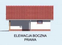 Elewacja projektu G21 garaż jednostanowiskowy z pomieszczeniem gospodarczym - 4