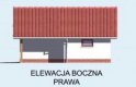 Projekt garażu G21 garaż jednostanowiskowy z pomieszczeniem gospodarczym - elewacja 4