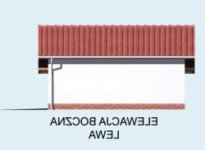 Elewacja projektu G21 garaż jednostanowiskowy z pomieszczeniem gospodarczym - 2 - wersja lustrzana