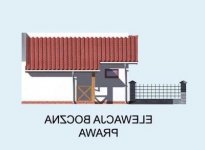 Elewacja projektu G18 bliźniak (jeden segment), projekty garaży - 4 - wersja lustrzana