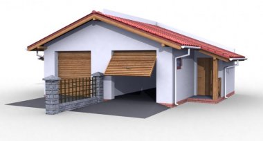 Projekt domu G18 bliźniak (jeden segment), projekty garaży