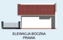 Projekt garażu G19 bliźniak (jeden segment), projekty garaży - elewacja 4