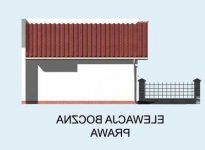 Elewacja projektu G19 bliźniak (jeden segment), projekty garaży - 4 - wersja lustrzana