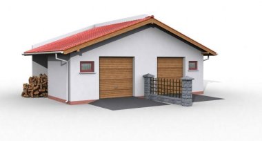 Projekt domu G19 bliźniak (jeden segment), projekty garaży