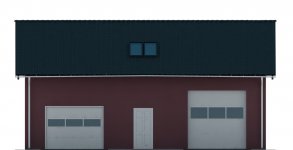 Elewacja projektu G60 - Budynek garażowo - gospodarczy - 1
