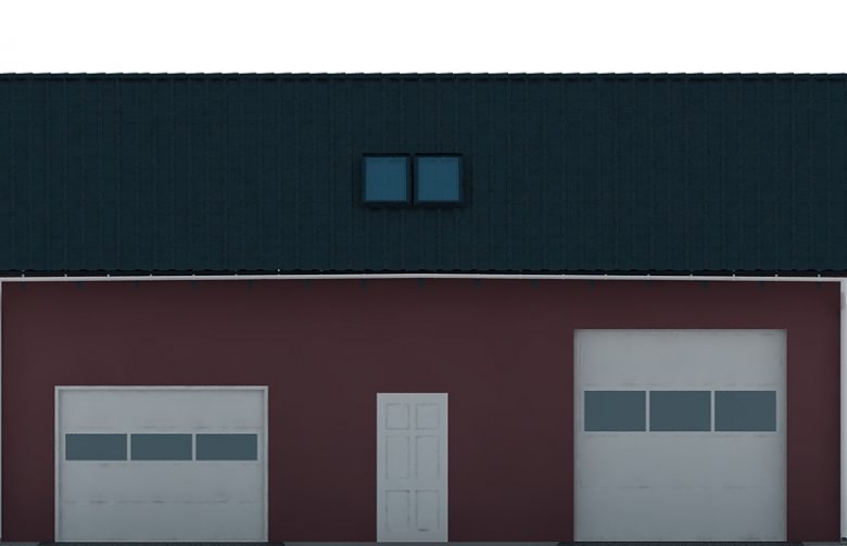 Projekt domu nowoczesnego G60 - Budynek garażowo - gospodarczy - elewacja 1