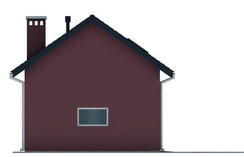 Projekt domu nowoczesnego G60 - Budynek garażowo - gospodarczy - elewacja 3