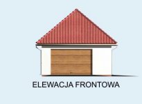 Elewacja projektu G12 garaż jednostanowiskowy z podpiwniczeniem - 1