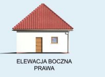 Elewacja projektu G12 garaż jednostanowiskowy z podpiwniczeniem - 4