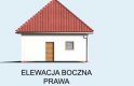 Projekt garażu G12 garaż jednostanowiskowy z podpiwniczeniem - elewacja 4