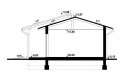 Projekt domu energooszczędnego G63 - Budynek garażowo - gospodarczy - przekrój 1