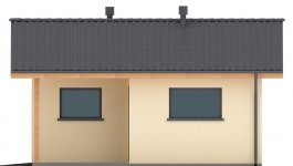 Elewacja projektu G64 - Budynek garażowo - gospodarczy - 2 - wersja lustrzana