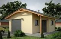 Projekt domu energooszczędnego G64 - Budynek garażowo - gospodarczy - wizualizacja 0