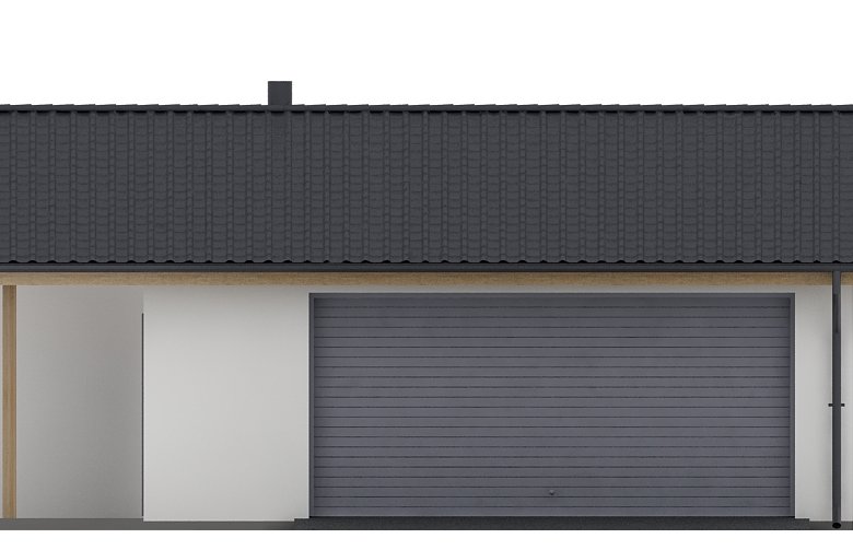 Projekt domu energooszczędnego G65 - Budynek garażowy - elewacja 1