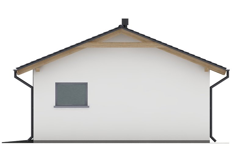 Projekt domu energooszczędnego G65 - Budynek garażowy - elewacja 4