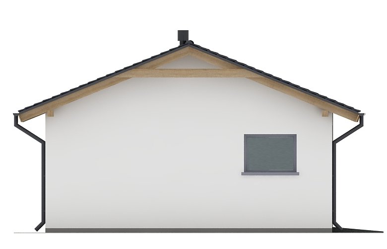 Projekt domu energooszczędnego G65 - Budynek garażowy - elewacja 4
