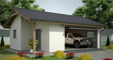 Projekt domu G65 - Budynek garażowy