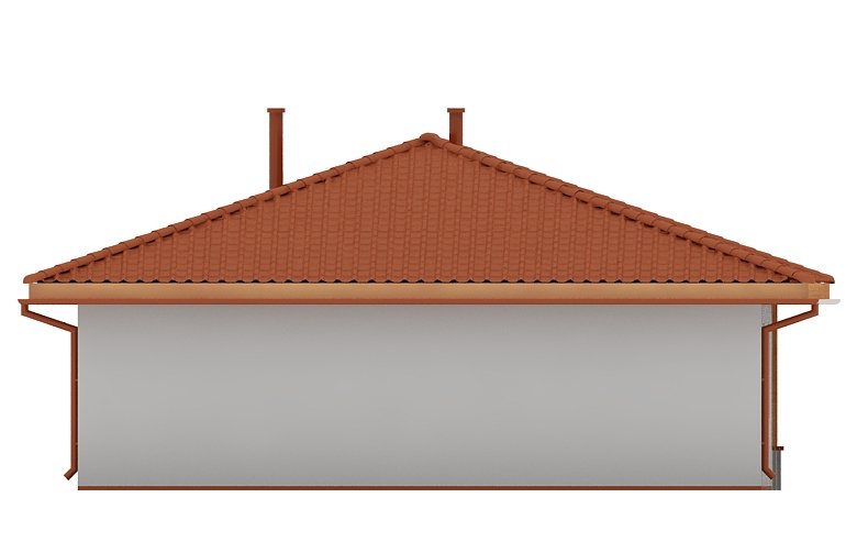 Projekt domu energooszczędnego G66 - Budynek garażowo - gospodarczy - elewacja 4