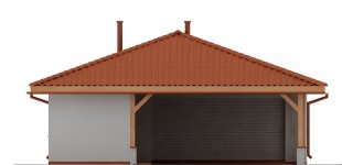 Elewacja projektu G66 - Budynek garażowo - gospodarczy - 1 - wersja lustrzana
