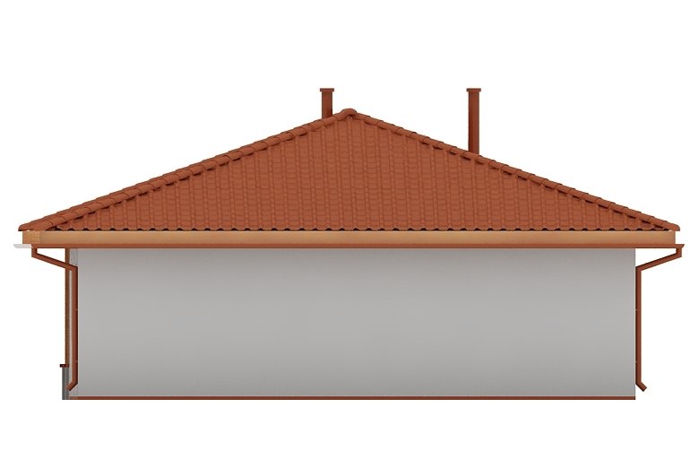 Projekt domu energooszczędnego G66 - Budynek garażowo - gospodarczy - elewacja 4