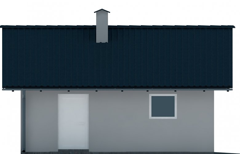 Projekt domu energooszczędnego G67 - Budynek garażowo - gospodarczy - elewacja 2
