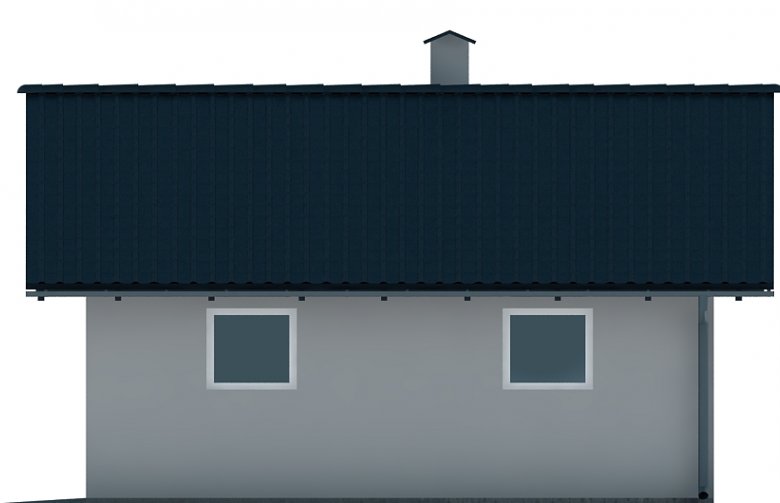 Projekt domu energooszczędnego G67 - Budynek garażowo - gospodarczy - elewacja 3