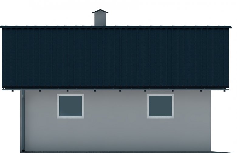 Projekt domu energooszczędnego G67 - Budynek garażowo - gospodarczy - elewacja 3