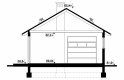 Projekt domu energooszczędnego G67 - Budynek garażowo - gospodarczy - przekrój 1