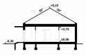 Projekt domu dwurodzinnego Inez - przekrój 1