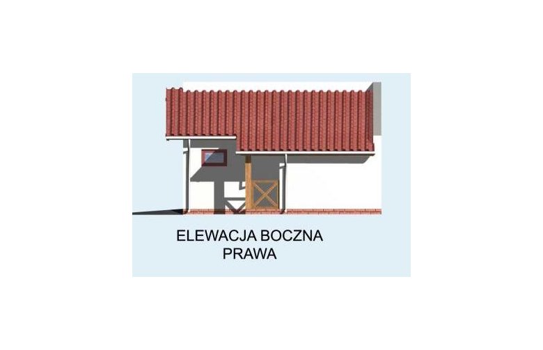 Projekt garażu G14 - elewacja 4