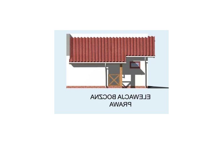 Projekt garażu G14 - elewacja 4